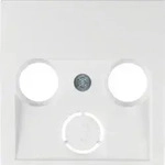 Berker 12038989 Zentralst&uuml;ck f&uuml;r Antennendose 2- und 3-Loch, S.1/B.3/B.7,