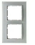 Berker 10126909 Glasrahmen 2-fach, B.7, Glas polarwei&szlig;/polarwei&szlig; matt
