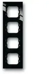 Busch-Jaeger 1724-281 Abdeckrahmen 4-fach, Busch-axcent, schwarz gl&auml;nzend