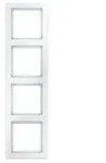 Berker 10146089 Rahmen 4-fach, Q.1, polarwei&szlig; samt