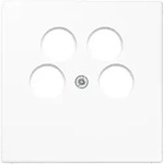 Jung LS990-4SAT2WW Abdeckung f&uuml;r 4-Loch SAT-TV-Steckdose (Axing) 1-fach,