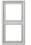 Jung LS982LG Rahmen 2-fach, senkrechte und waagerechte Montage, Duroplast, LS 990,