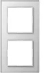 Jung AC582GLWW Glasrahmen 2-fach, senkrechte und waagerechte Montage, Glas, A