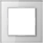 Jung AC581GLWW Glasrahmen 1-fach, senkrechte und waagerechte Montage, Glas, A