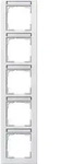 Gira 111522 Abdeckrahmen 5-fach senkrecht mit Beschriftungsfeld, Gira E2,...