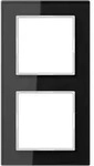 Jung AC582GLSW Glasrahmen 2-fach, senkrechte und waagerechte Montage, Glas, A