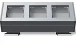 Gira 119326 Profil 3-fach mit Befestigungswinkel, Profil 55, aluminium