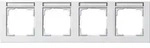 Gira 109422 Abdeckrahmen 4-fach waagerecht mit Beschriftungsfeld, Gira E2,...