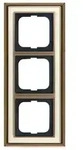 Busch-Jaeger 1723-848 Abdeckrahmen 3-fach, Busch-dynasty, messing antik