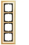 Busch-Jaeger 1724-838 Abdeckrahmen 4-fach, Busch-dynasty, messing poliert