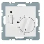 Berker 20308989 Temperaturregler mit &Ouml;ffner, Zentralst&uuml;ck, Wippschalter und LED,