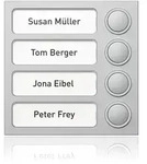 Ritto 1875420 Portier Tastenmodul f&uuml;r 4 Wohneinheiten, silber