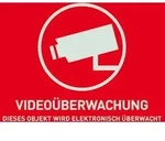 ABUS AU1320 Warnaufkleber Video&uuml;berwachung 148 x 105mm