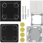 Gira 823203 Montageset EnOcean Funk Wandsender 2 fach, System 55, reinwei&szlig; gl&auml;nzend