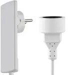 EVOline&reg; Plug 151000155300 flacher Schutzkontakt-Stecker mit Kupplung, wei&szlig;