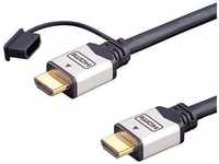E+P HDMI High-Speed-Kabel Ethernet, HDMI401, 2m, vergoldet
