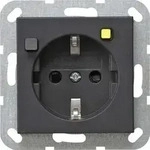 Gira 267728 FI-Schutzsteckdose 30 mA mit erh&ouml;htem Ber&uuml;hrungsschutz (Safety Plus),