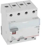 Legrand 411764 Fehlerstromschutzschalter TX3 25A, 4-polig, 30mA, Typ A, 400VAC, 4TE
