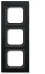 Busch-Jaeger 1723-275 Abdeckrahmen 3-fach, Busch-axcent, schwarz matt