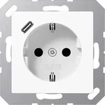 Jung A1520-18CWW Schutzkontakt-Steckdose mit USB-Ladeger&auml;t 1 x Typ C, SAFETY+, Serie