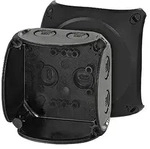 Hensel KF0200B Kabelabzweigkasten IP66/IP67, 93 x 93 x 62 mm, schwarz RAL 9011, ohne