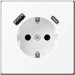 Jung LS1520-15CAWWM Schutzkontakt-Steckdose 16 A 250 V ~, mit USB-Ladeger&auml;t 1 x Typ