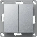 Gira 242226 EnOcean Funk Wandsender 2-fach, System 55, Farbe Alu