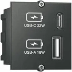 Bachmann 917.227 Custom Module USB A/C 22 W Charger, 0,2 m GST18, schwarz