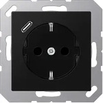 Jung A1520-18CSWM Schutzkontakt-Steckdose, mit USB-Ladeger&auml;t, 1 x Typ C, Safety