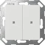 Gira 517303 Taster Wippe 2-fach , One und KNX, System 55, reinwei&szlig; gl&auml;nzend