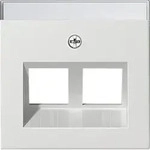 Gira 264027 Abdeckung 30&deg; mit Beschriftungsfeld f&uuml;r Tragring Modular Jack 2-fach,