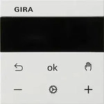 Gira 539303 S3000 Raumtemperaturregler Display, System 55, reinwei&szlig; gl&auml;nzend