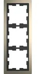 Merten MEG4030-6550 Metall Rahmen 3-fach, D-Life, Nickelmetallic