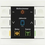 MDT BE-TAS86.02 KNX Taster Smart 86 mit Farbdisplay, Kunststoff, Reinwei&szlig; gl&auml;nzend