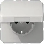 Jung CD1520BFKIKLLG Schutzkontakt-Steckdose, 16 A 250 V ~, SAFETY+, Klappdeckel,