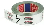 Devi 19805076 Aluminiumband, 38 mm &times; 50 m, selbstklebend mit Warnaufschrift