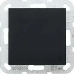 Gira 0268005 Blindabdeckung mit Tragring, System 55, schwarz matt