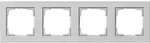 Gira 021437 Abdeckrahmen 4-fach, Gira E2, grau matt