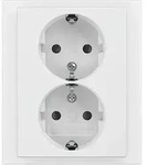 Busch-Jaeger 202 EUJB-84 Schutzkontakt Doppelsteckdose Safety+, Komplettabdeckung,