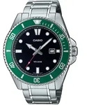 Quarzuhr, silber (gr&uuml;n, silberfarben), CASIO TIMELESS COLLECTION, Armbanduhren,