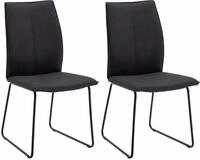 NIEHOFF SITZM&Ouml;BEL Polsterstuhl "Capri" (Set) 2 Stk.Kufengestell aus Eisen, Bezug in