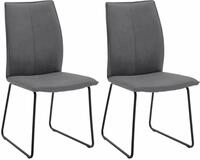 NIEHOFF SITZM&Ouml;BEL Polsterstuhl "Capri" (Set) 2 Stk.Kufengestell aus Eisen, Bezug in