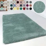 Hochflor-Teppich ESPRIT "Relaxx ESP-4150" Gr. 6, blau (t&uuml;rkis, grau), B:200cm H:25mm