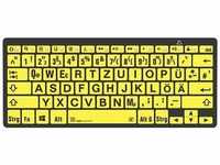 LOGICKEYBOARD Wireless-Tastatur "XL-Print Black on Yellow DE (PC/BT)" Tastaturen
