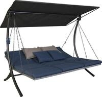 Angerer Freizeitm&ouml;bel Hollywoodschaukel "Luxus Smart denim" BxTxH: 210x145x160 cm