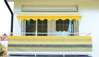 Angerer Freizeitm&ouml;bel Klemmmarkise gelb-grau, Ausfall: 150 cm, versch. Breiten