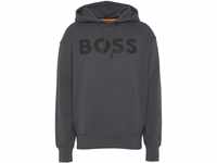 Hoodie BOSS ORANGE "WebasicHood" Gr. M, grau (dark grey) Herren Sweatshirts