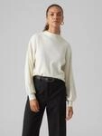 Strickpullover VERO MODA "VMNANCY LS FUNNELNK PULLOVER GA", Damen, Gr. XS, birch,