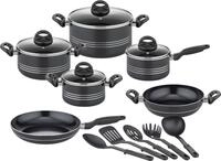 GSW Topf-Set "Milano, inkl. 5-teiliges K&uuml;chenhelfer-Set" Set, je 1 Kochtopf