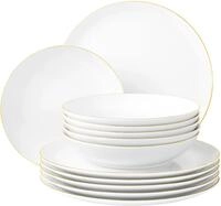 Seltmann Weiden Tafelservice "Teller Set, Geschirr-Set Liberty Goldrand" Geschirr,